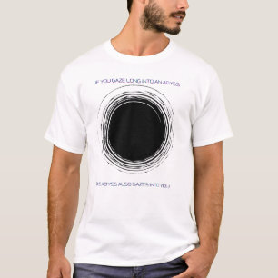 T-shirt Citation de l'abîme de Nietzsche Minimaliste Philo