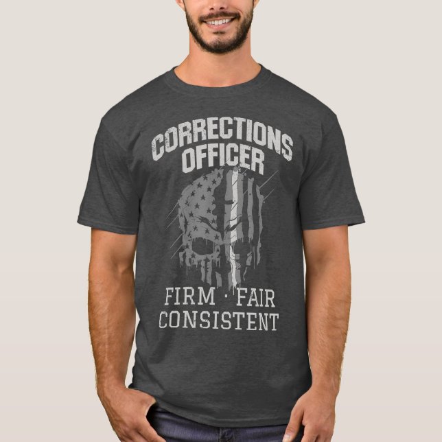 T-shirt Citation de l'agent de correction Ligne mince gris (Devant)