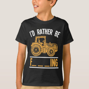 T-shirt Citation de l'agriculture grossière Tracteur sarca