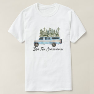T-shirt Citation de l'aventure de plein air en camping All