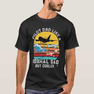 T-shirt Citation De L'Aviation Pilote Papa Comme Un Papa N