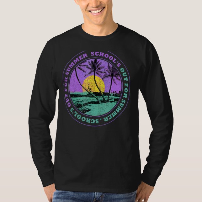T-shirt Citation de l'école pour la plage de Palm Sun (Devant)
