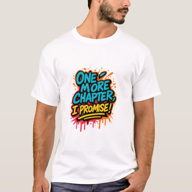 T-shirt Citation de lecture de style graffiti Tee / livre  (Devant)