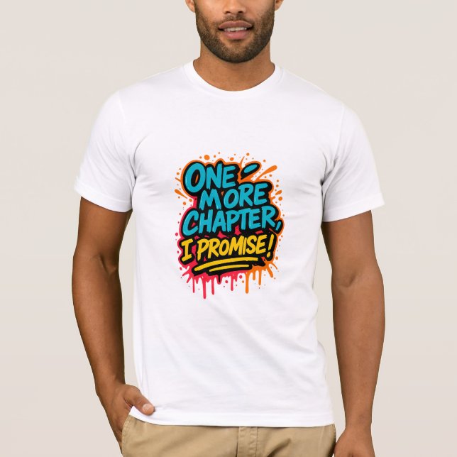 T-shirt Citation de lecture de style graffiti Tee / livre  (Devant)