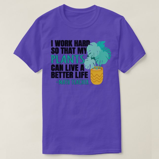 T-shirt Citation de l'enseignant en mathématiques (Design devant)