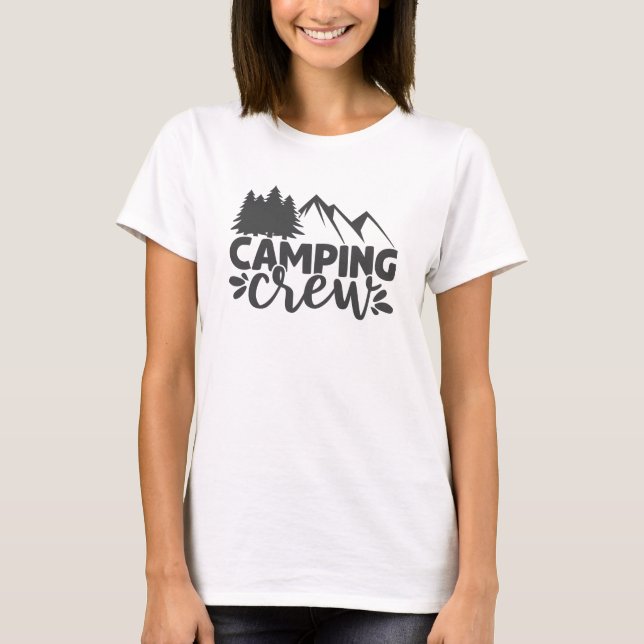 T-shirt Citation de l'équipe de camping Cool Adventure Mou (Devant)