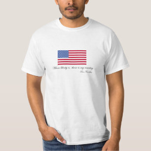 T-shirt Citation de liberté de Ben Franklin "mon pays"