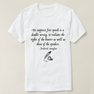 T-shirt Citation de liberté de parole de Frederick