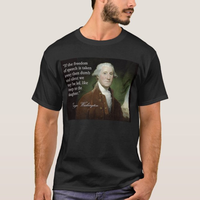 T-shirt Citation de liberté de parole de George Washington (Devant)