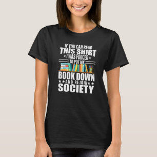 T-shirt Citation de livre Blague de bibliophile Livre Lect