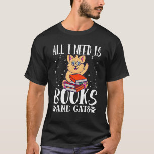 T-shirt Citation de livre Chat Calembour Conception de tex