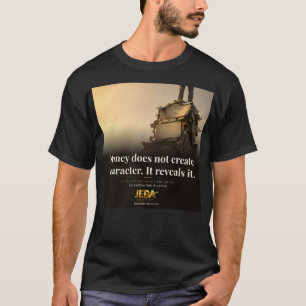 T-shirt Citation de livre sur l'argent révèle le caractère