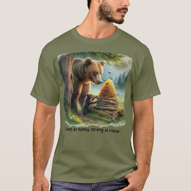 T-shirt Citation de l'ours au miel fort (Devant)