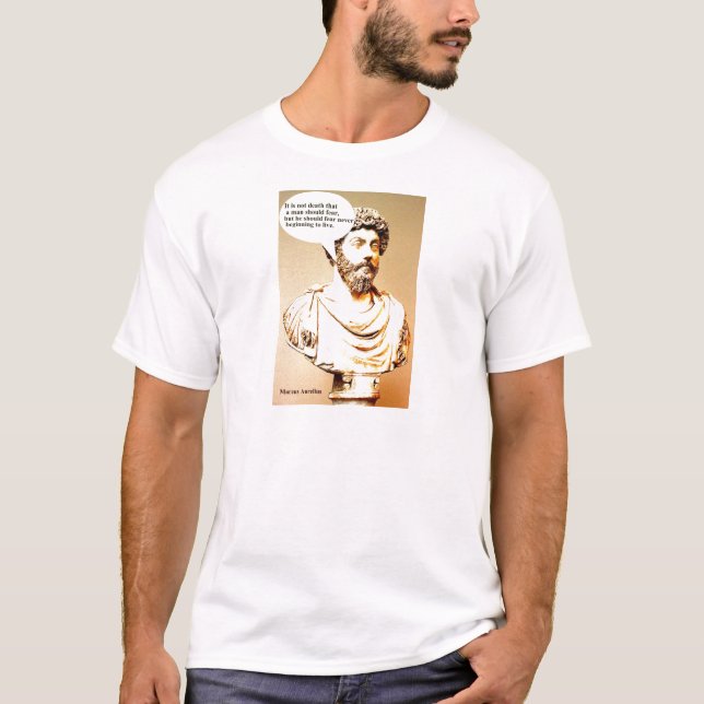 T-shirt Citation de MARCUS AURELIUS ; Ce n'est pas la mort (Devant)
