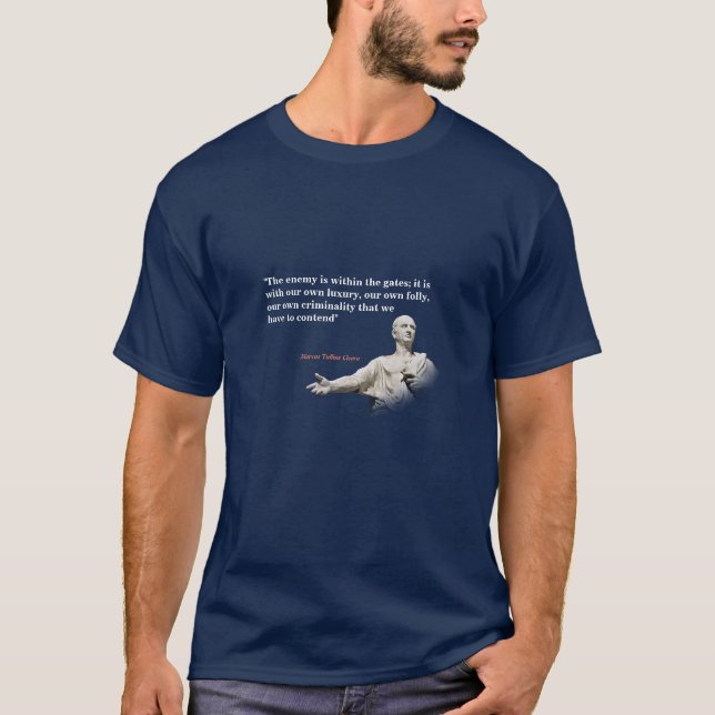 T-shirt Citation De Marcus Tullius Cicero Sur L'Ennemi (Devant)