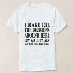 T-shirt Citation de mari drôle - Laissez-moi demander à ma