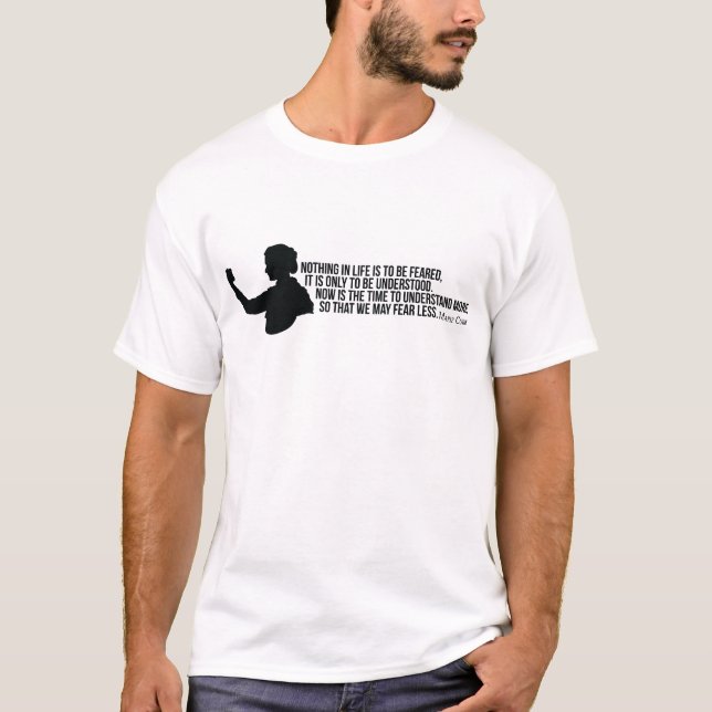 T-shirt Citation de Marie Curie - hommes légers (Devant)