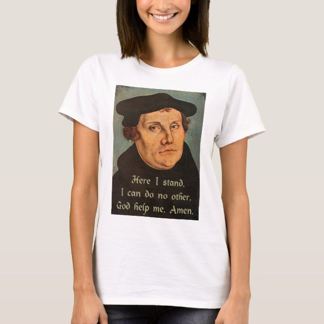 T-shirt Citation de Martin Luther ici que je me tiens (Devant)