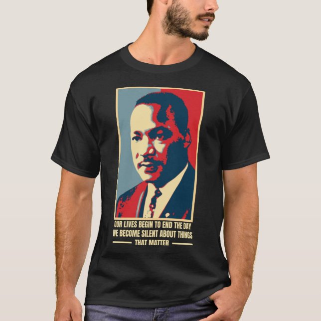 T-shirt Citation de Martin Luther King - Mois de l'histoir (Devant)