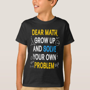 T-shirt Citation de maths drôle pour filles garçons adoles