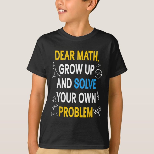T-shirt Citation de maths drôle pour filles garçons adoles (Devant)
