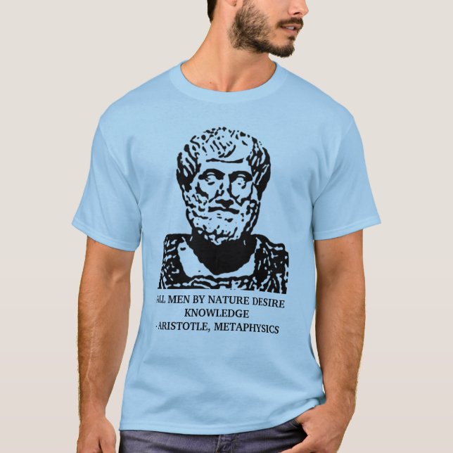 T-shirt Citation de métaphysique d'Aristote (Devant)