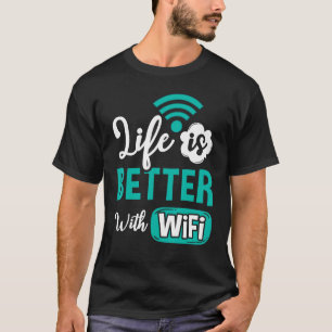 T-shirt Citation de mot de passe Internet du routeur Wifi