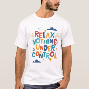 T-shirt citation de motif coloré