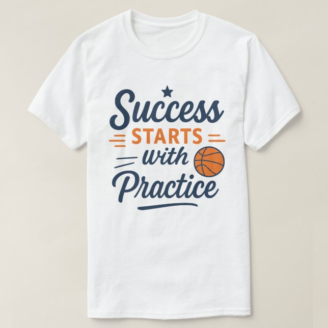 T-shirt Citation de motivation de basketball pour la prati (Design devant)