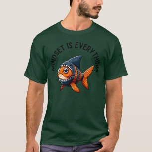 T-shirt Citation de motivation d'état d'esprit Poisson rou