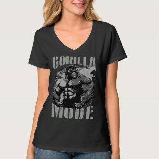 T-shirt Citation de motivation en mode Gorille pour la sal