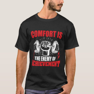 T-shirt Citation de motivation fitness haltère levée gym