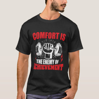 T-shirt Citation de motivation fitness haltère levée gym