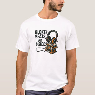 T-shirt Citation de musique de casque de cassette marron r