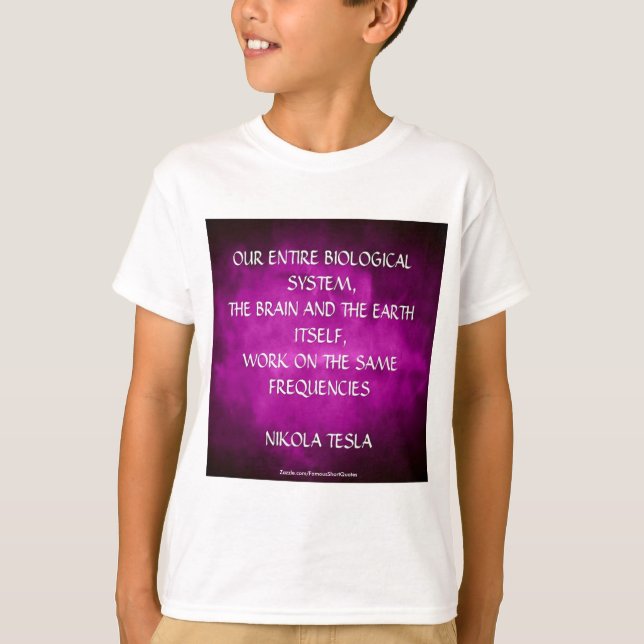 T-shirt Citation de Nikola Tesla - Mêmes Fréquences (Devant)