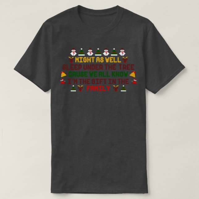 T-shirt Citation de Noël amusante (Design devant)