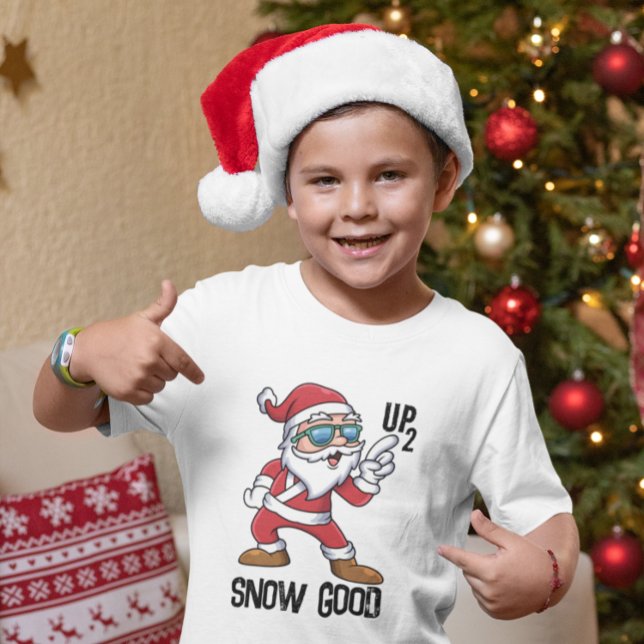 T-shirt Citation de Noël amusante pour les garçons personn (Personalized Boys Funny Christmas Quote Cartoon T-Shirt)