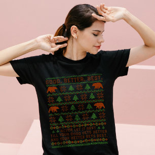 T-shirt Citation de Noël 'Bon Mieux Le Meilleur Ne Le Lais