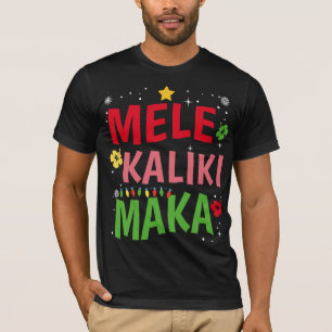 T-shirt Citation de Noël de Mele Kalikimaka Hawaiian Hawai
