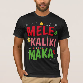T-shirt Citation de Noël de Mele Kalikimaka Hawaiian Hawai