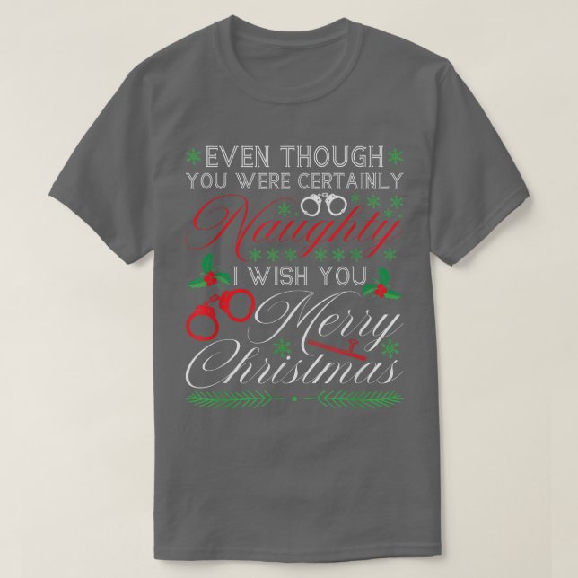 T-shirt Citation de Noël des agents correctionnels amusant (Design devant)