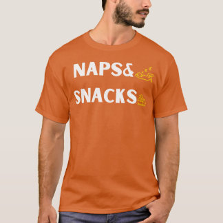T-shirt Citation de nourriture drôle Naps et snacks Citati