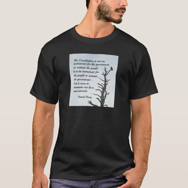 T-shirt Citation de P. Henry sur la Constitution (Devant)