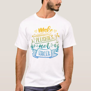 T-shirt Citation de paix de dégradé bleu jaune pour les fa