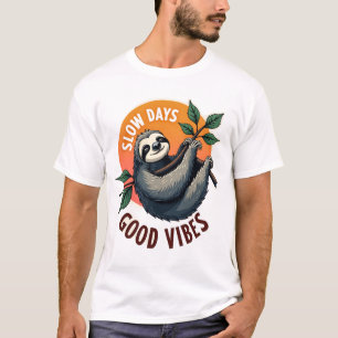 T-shirt Citation de paresseux vintage Prenez la vie lentem