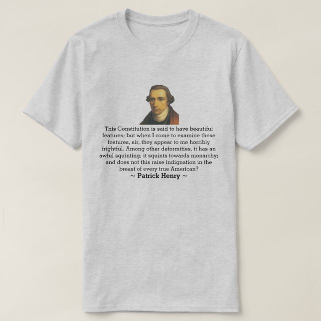 T-shirt Citation de Patrick Henry (Design devant)