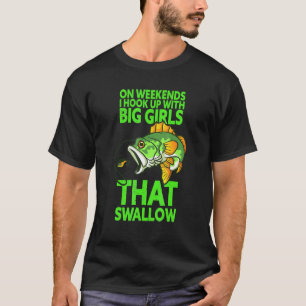 T-shirt Citation de pêche - Le week-end je me branche avec
