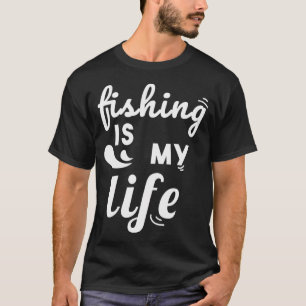 T-shirt Citation de pêcheur disant que la vie commence sai
