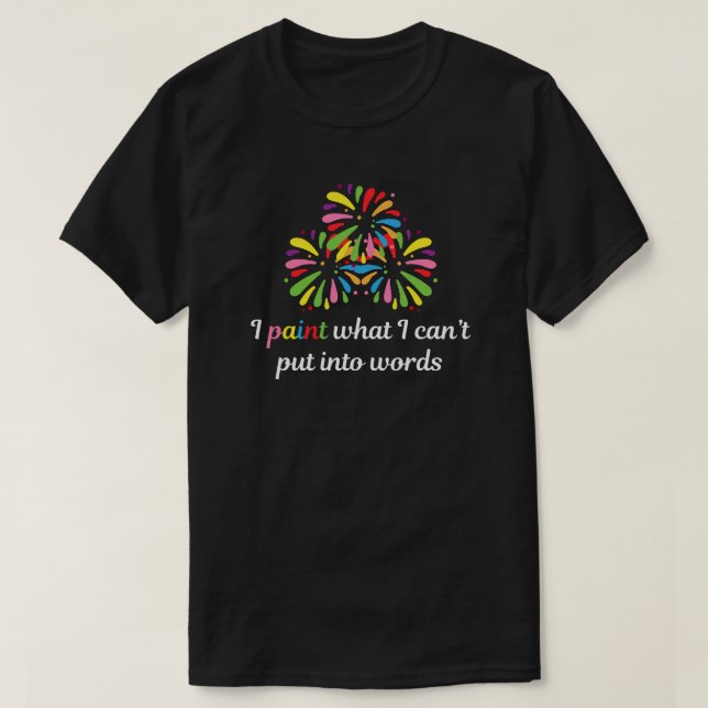 T-shirt Citation de peintre noir (Design devant)