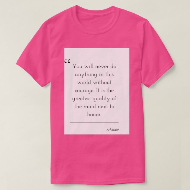 T-shirt Citation de philosophie Aristote 1 (Design devant)